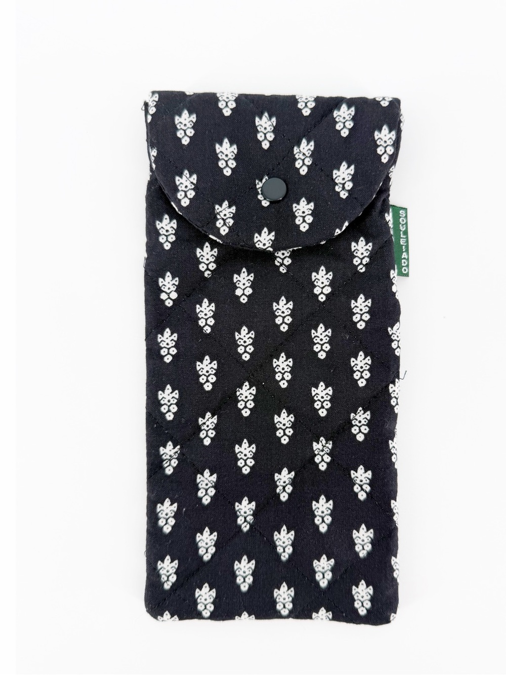 Souleiado French Quilted Cotton Eyewear Case  "La Mouche" Rhombus Print